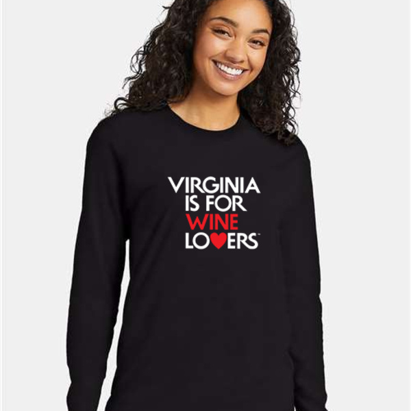 Wine Lovers Black Long Sleeve T-shirt Thumbnail