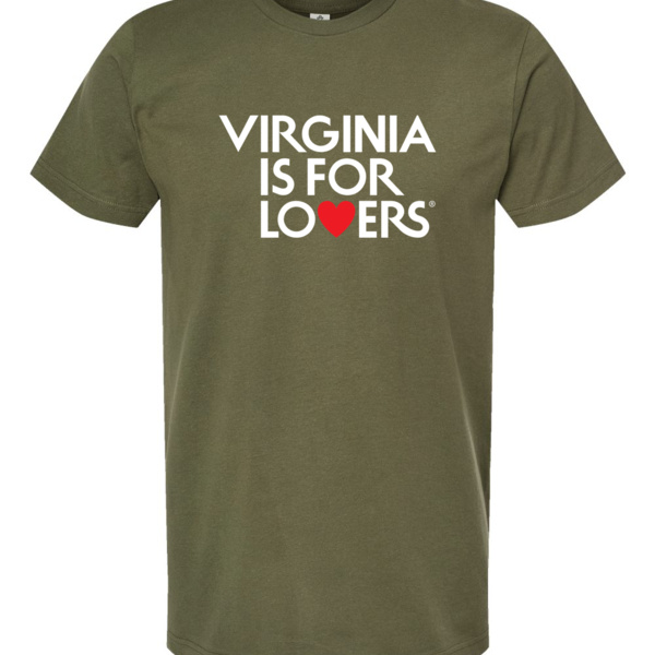 Virginia is for Lovers  T-shirt, Military Green Thumbnail